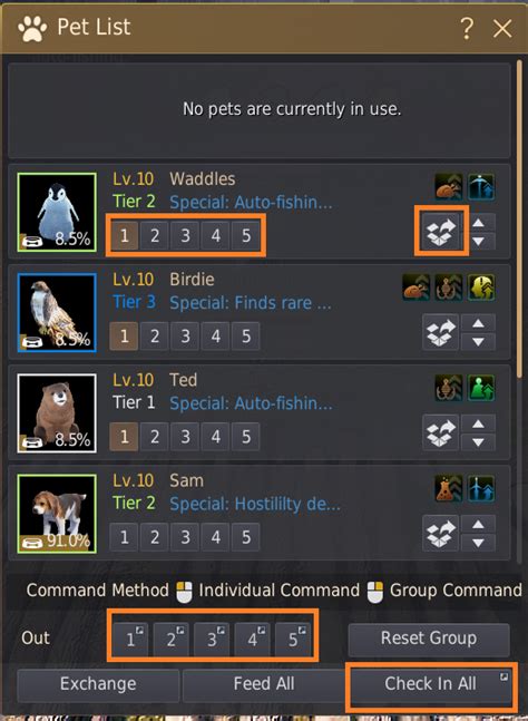 bdo pet list